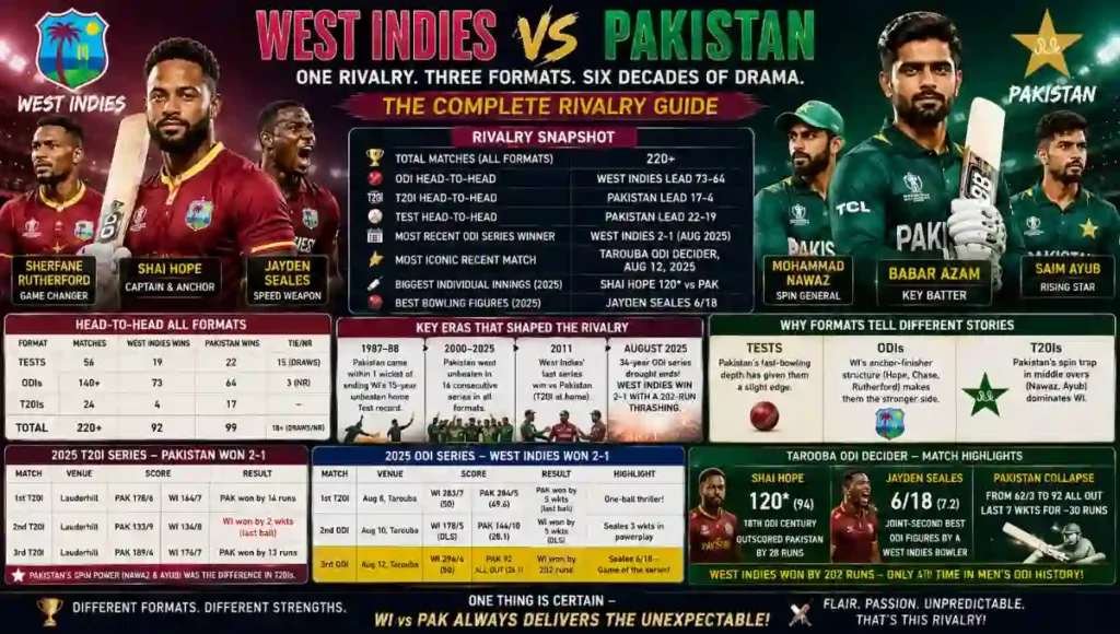 West Indies Cricket Team vs Pakistan National Cricket Team